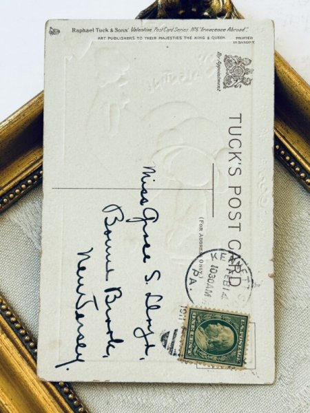 画像3: Postcard 　アンティークポストカード　バレンタイン　Innocence Abroad　Mabel Lucie Attwell (3)