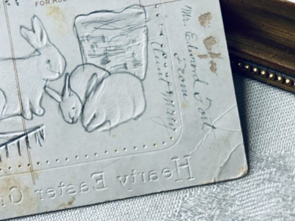 画像4: ▼SALE 500▼ Postcard アンティークポストカード イースター  ウサギさんとお花  Ellen Clapsaddle  (4)