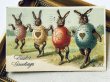 画像2: Postcard　アンティークポストカード　イースター 　卵服を着て踊るウサギさん　アメリカ1907年 (2)