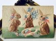 画像2: Postcard　アンティークポストカード　イースター 　3羽のウサギさんと卵　うさぎ　兎　（未使用） (2)