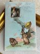 画像2: Postcard　アンティークポストカード　イースター 　卵を持ち出すウサギ　ヒヨコ　ニワトリ　 (2)