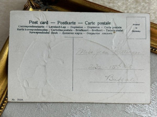 画像3: Postcard アンティークポストカード イースター  大きな卵を運ぶウサギさん  (3)
