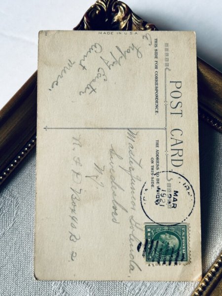 画像4: Postcard アンティークポストカード イースター  卵を運ぶウサギのお母さん  (4)