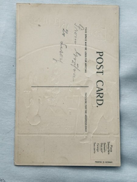 画像3: Postcard アンティークポストカード イースター  ウサギの写真を撮影する男の子 (3)