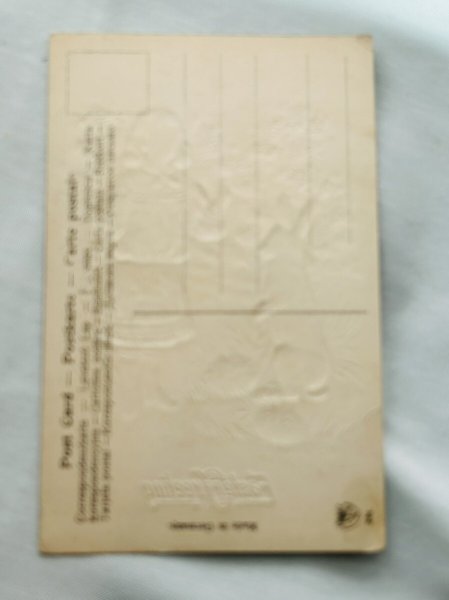 画像3: Postcard アンティークポストカード イースター  ウサギと女の子 卵 (未使用) (3)