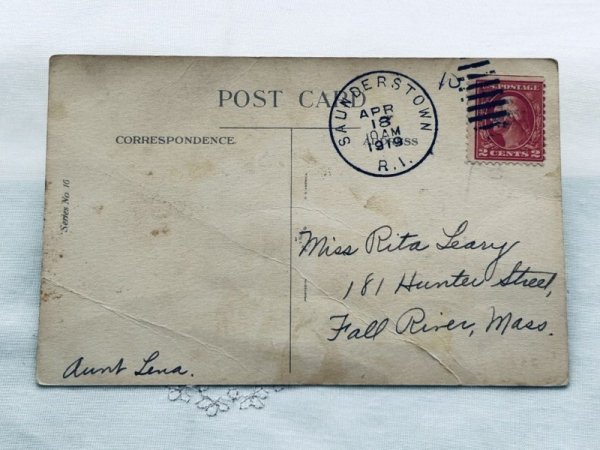 画像4: Postcard　アンティークポストカード　イースター 　ベビーベッドの赤ちゃんを取り囲むウサギさん (4)