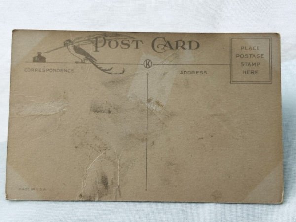 画像2: ▼SALE 500▼ Postcard アンティークポストカード イースター  卵から生まれたウサギさん ヒヨコ (未使用) (2)