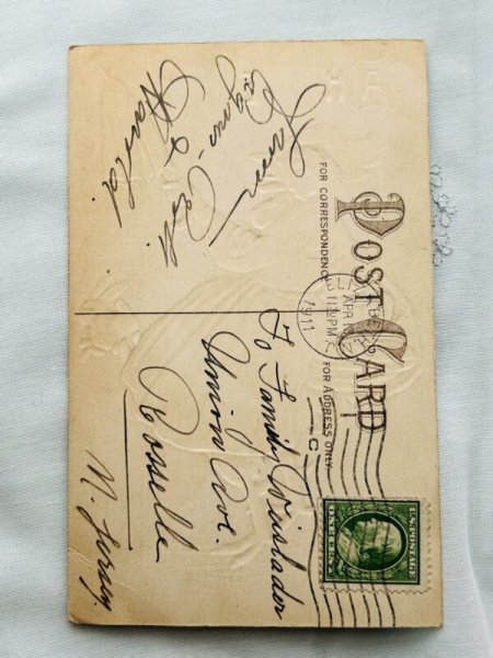 画像2: Postcard　アンティークポストカード　イースター　ウサギを追い払うニワトリのお母さん (2)