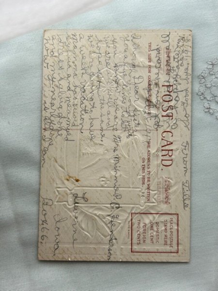 画像3: Postcard　アンティークポストカード　イースター　カラーのお花　田園風景 (3)