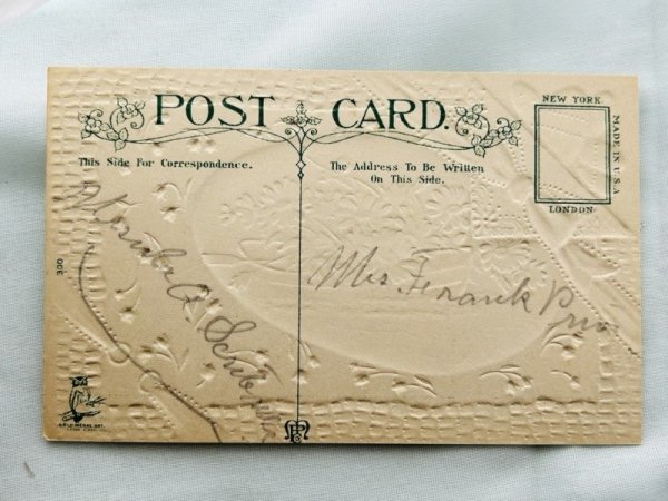 画像2: Postcard アンティークポストカード イースター お花のボート 小船 卵 (2)