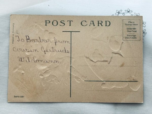 画像2: Postcard　アンティークポストカード　イースター　女の子とヒヨコ　スノードロップのお花 (2)