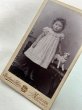 画像3: Vintage carte de visite　アンティーク　ミニ肖像写真　小さな女の子　パグ犬のおもちゃ　ドイツ (3)