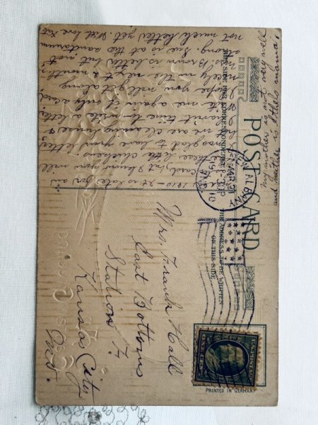 画像2: Postcard　アンティークポストカード　イースター　ヒヨコとスミレのお花　 (2)