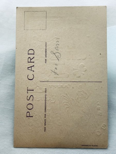 画像3: Postcard アンティークポストカード イースター ニワトリと蝶々 (3)