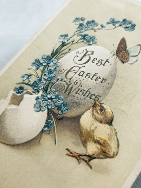 画像2: ▼SALE 500▼Postcard アンティークポストカード イースター ヒヨコ 卵 (2)