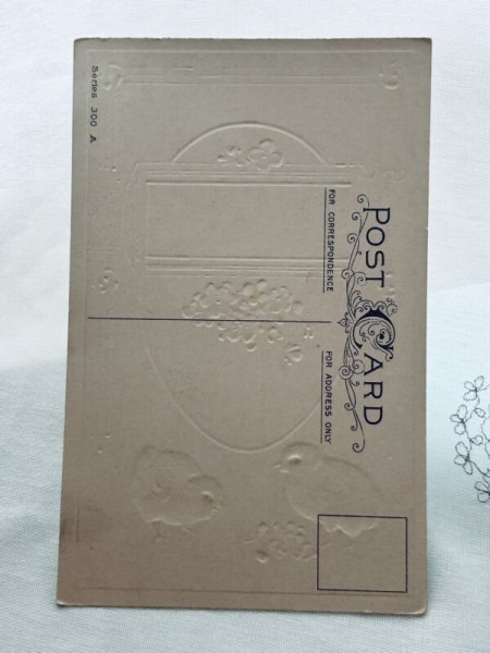 画像2: Postcard　アンティークポストカード　イースター　ヒヨコとてんとう虫　（未使用） (2)