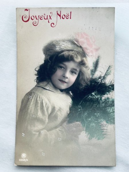 画像1: Postcard    アンティークポストカード　クリスマス　女の子　 Grete Reinwald (1)