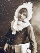 画像2: Postcard    アンティークポストカード　クリスマス　プレゼントと女の子　写真 (2)