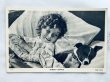画像1: Postcard 　アンティークポストカード　子役スター　シャーリー・テンプルと眠る犬　（未使用） (1)