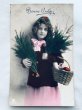 画像1: Postcard    アンティークポストカード　クリスマス　女の子　 Grete Reinwald (1)