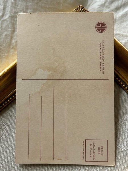 画像3: Postcard　アンティークポストカード　薔薇のお花と女の子　Bessie Pease Gutmann　（未使用） (3)