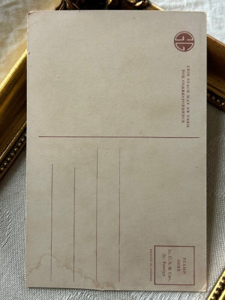 画像3: Postcard　アンティークポストカード　時計の音を聞く女の子　Bessie Pease Gutmann　（未使用） (3)