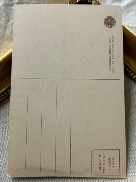 画像4: Postcard　アンティークポストカード　鏡を見つめる女の子　Bessie Pease Gutmann　（未使用） (4)