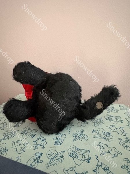 画像4: 【ご予約注文】Snowdrop ハンドメイド　アンティーク風ぬいぐるみ　黒猫　モヘア　（14cm） (4)
