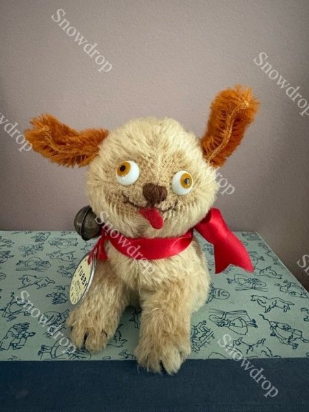 画像5: 【ご予約注文】Snowdrop ハンドメイド　アンティーク風ぬいぐるみ　ライトブラウンモヘア　犬  （12cm） (5)