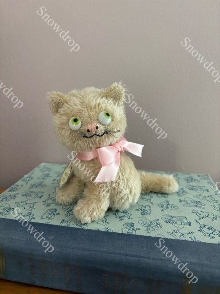 画像3: 【ご予約注文】Snowdrop ハンドメイド　アンティーク風ぬいぐるみ　猫　オートミールモヘア　（12cm） (3)