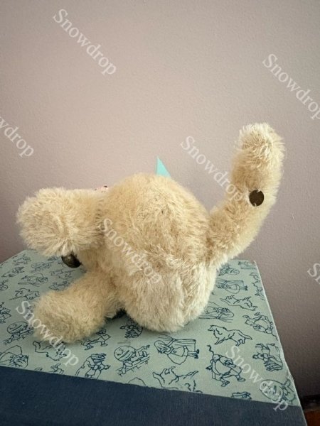 画像7: 【ご予約注文】Snowdrop ハンドメイド　アンティーク風ぬいぐるみ　白猫　オートミールモヘア　（16.5cm） (7)