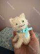 画像4: 【ご予約注文】Snowdrop ハンドメイド　アンティーク風ぬいぐるみ　白猫　（11m） (4)