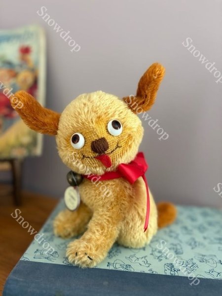 画像6: 【ご予約注文】Snowdrop ハンドメイド　アンティーク風ぬいぐるみ　ゴールデンモヘア　犬  （17cm） (6)