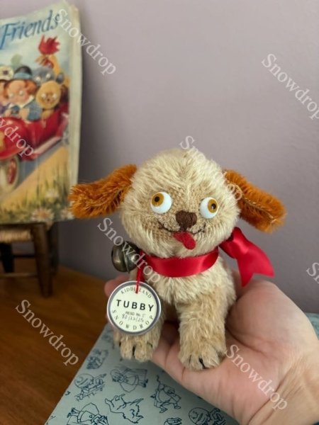 画像8: 【ご予約注文】Snowdrop ハンドメイド　アンティーク風ぬいぐるみ　ライトブラウンモヘア　犬  （12cm） (8)