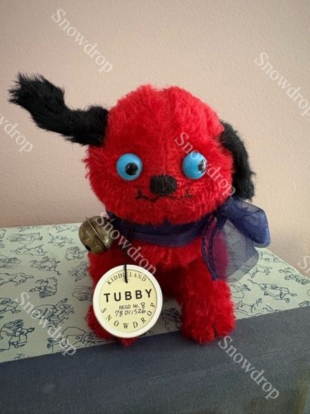 画像2: 【ご予約注文】Snowdrop ハンドメイド　アンティーク風ぬいぐるみ　赤モヘア　犬  （11.5cm） (2)