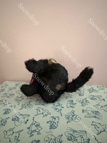 画像5: 【ご予約注文】Snowdrop ハンドメイド　アンティーク風ぬいぐるみ　猫　黒モヘア　（11cm） (5)