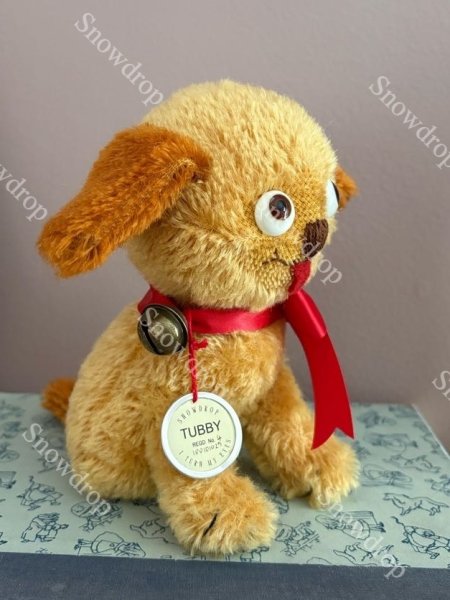 画像2: 【ご予約注文】Snowdrop ハンドメイド　アンティーク風ぬいぐるみ　ゴールデンモヘア　犬  （17cm） (2)