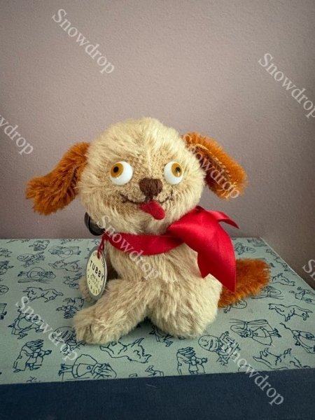 画像4: 【ご予約注文】Snowdrop ハンドメイド　アンティーク風ぬいぐるみ　ライトブラウンモヘア　犬  （12cm） (4)