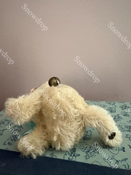 画像4: 【ご予約注文】Snowdrop ハンドメイド　アンティーク風ぬいぐるみ　猫　オートミールモヘア　（12.5cm） (4)