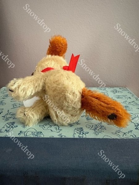 画像6: 【ご予約注文】Snowdrop ハンドメイド　アンティーク風ぬいぐるみ　ライトブラウンモヘア　犬  （10.5cm） (6)