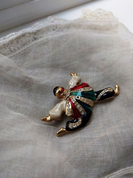 画像2: Vintage Brooch ピエロのブローチ (2)