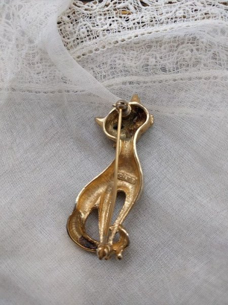画像3: Vintage Brooch　ビンテージブローチ　猫 MONET (3)