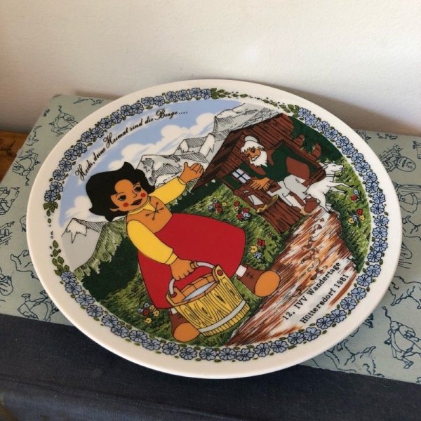 画像5: Vintage Wall Plate　ビンテージプレート　アルプスの少女ハイジ　壁掛け絵皿　旧・西ドイツ　1981年 (5)