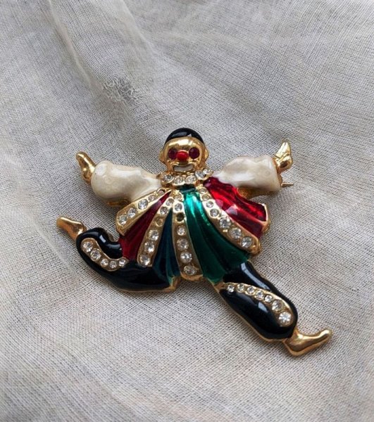 画像1: Vintage Brooch　ピエロのブローチ (1)