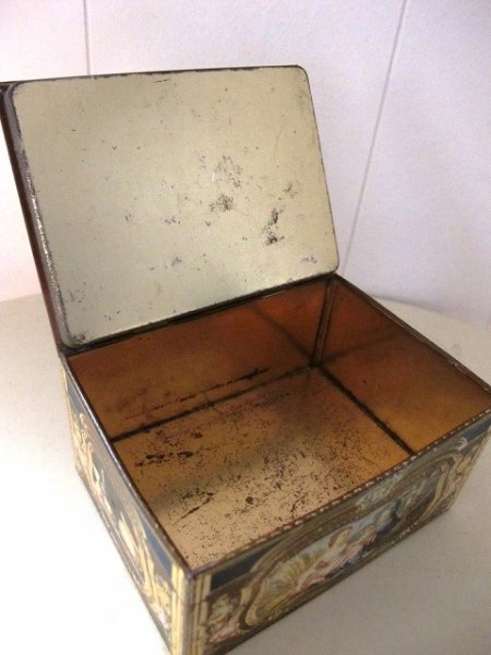 画像6: Vintage Tin イギリス ヨーロピアン絵画風の缶  (6)