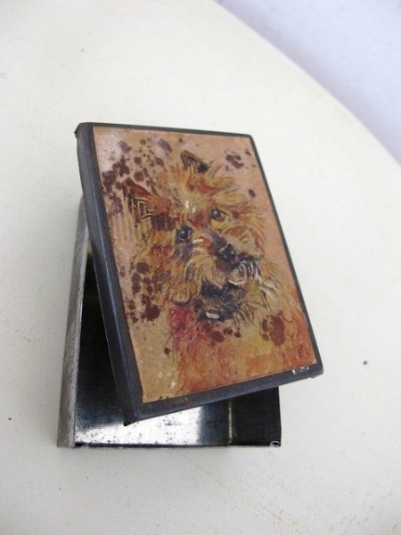 画像5: Vintage Tin イギリス　テリア犬の古い缶　ミニティン  アンティーク (5)