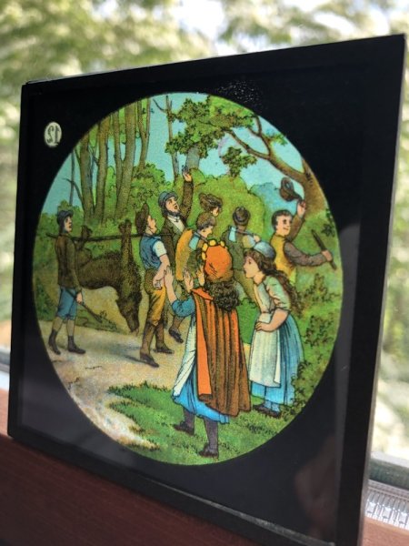 画像3:  Antique Magic Lantern Glass Slide　アンティーク　マジックランタン・スライド　赤ずきんちゃん(12） (3)