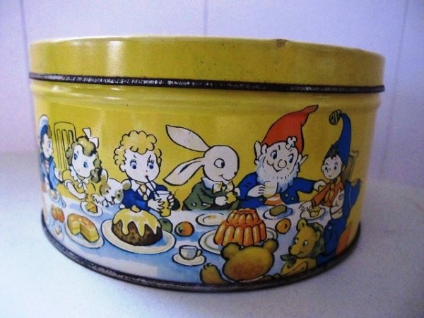 画像2: Vintage Tin イギリス　ノディたちのお菓子パーティ　ティン缶 (2)