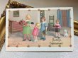 画像2: Postcard　アンティークポストカード　パーティに招かれた子どもたち　テリア犬　ウェスティ　Pauli Ebner　オランダ1936年 (2)