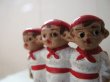 画像1: Vintage 　テラコッタの素焼き人形　赤帽子の3人組 (1)
